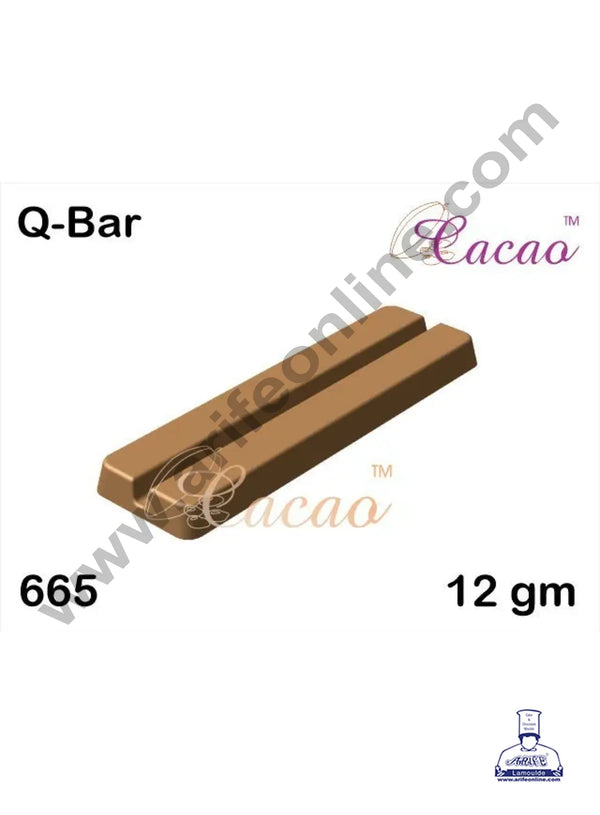 CAKE DECOR™ 8 Cavity PVC Chocolate Mould Q - Bar | Rectangle Shape