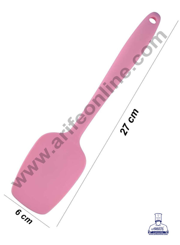 CAKE DECOR™ Pink Silicone Spoon Spatula for Smooth Frosting, Easy Mixing, & Clean Scraping