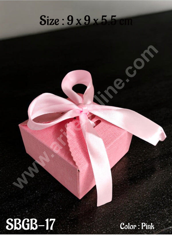 CAKE DECOR™ Goodie Bag For Hampers | Chocolate Box Hamper Box 10 Pcs Pack - Pink SBGB-17-P