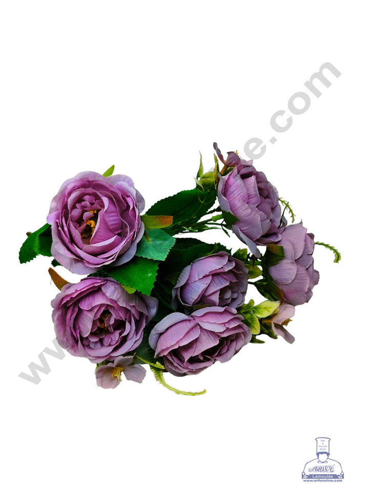 Flower Rife Home CAKE DECOR™ Peony with Mix Flowers and Leaves Bouquet for ...