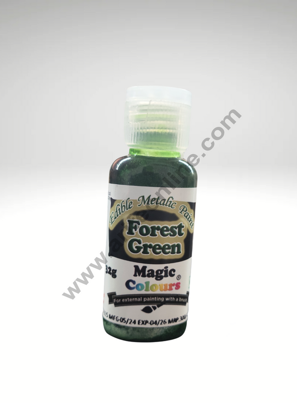 Magic Colours Edible Metallic Paint Colour- Forest Green (32g)