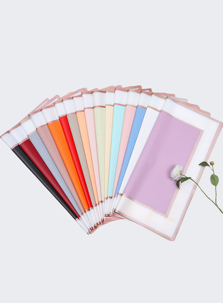 Rose Rife Home Opaque Border With Double Rose Gold Edge Korean Wrapping Sheet ...