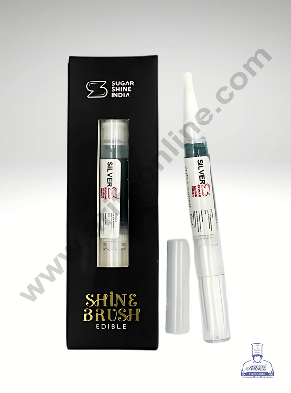 Silver Edible Ink Sugar Shine Brush (1 piece)