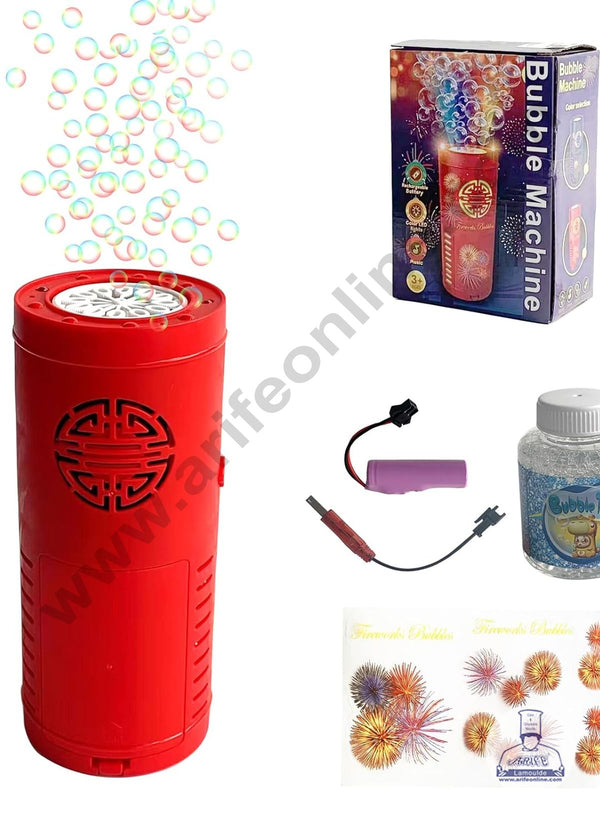 CAKE DECOR™ Bubble Machine with Rechargeable Battery Bubble Toy with Light & Music for Indoor and Outdoor Party