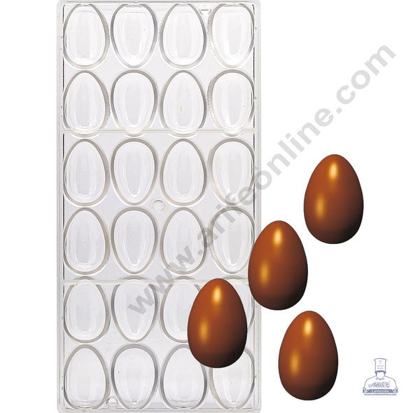 CAKE DECOR™  24-Hole Easter Egg Chocolate Candy Mold Polycarbonate│SB-1650 │