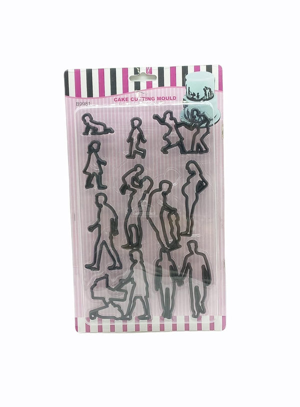 CAKE DECOR™ 10pcs Silhouette Set Cookie Cutter Family Theme