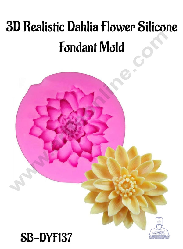 CAKE DECOR™ 3D Realistic Dahlia Flower Silicone Fondant Mold│SB-DYF137│