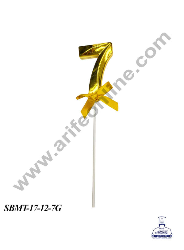 CAKE DECOR™ Plastic 3D Style 7 Number Cake Topper - 1 Piece