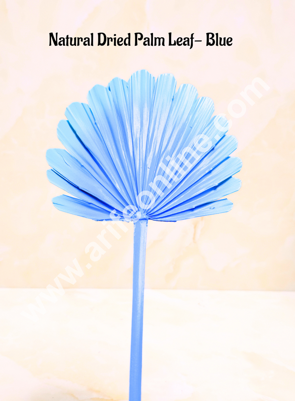 Cake Decor Natural Palm Leaf For Cake Decoration - Gradient Blue (1 pc pack)