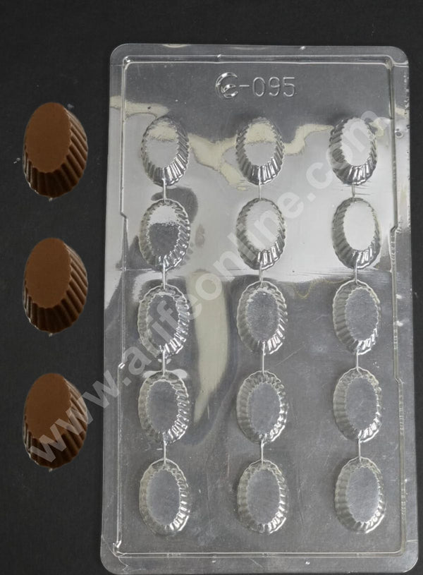 15 Cavity Small Oval Shape Mould PVC Chocolate mould (1 pcs pack) E-095- CAKE DECOR™