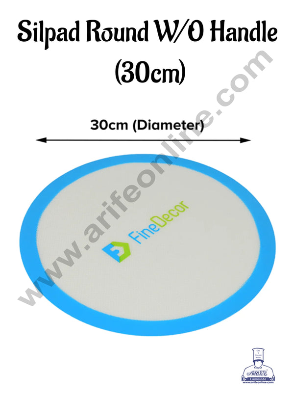 FineDecor Non-Stick White Round Baking Silpad Pad | Round Baking Sheet - CAKE DECOR™