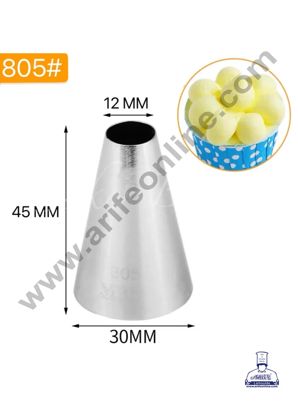 CAKE DECOR™ MRF Icing Nozzle no 805 | Round Piping Nozzle for Cake & Cupcake Decoration