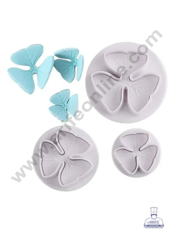 CAKE DECOR™ 3 pcs Flower Leaf Plunger Cutter Fondant Tool