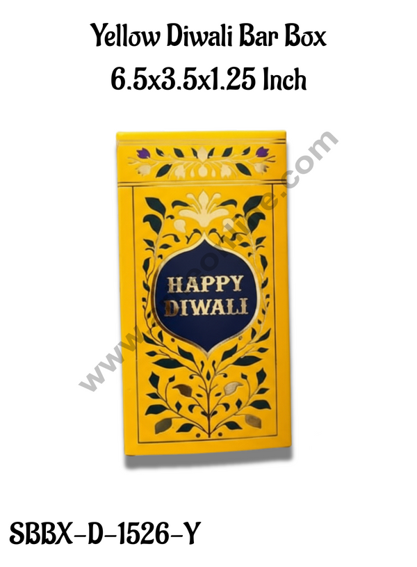 Yellow Diwali Chocolate Bar Box  (Pack of 10 Pcs ) CAKE DECOR™
