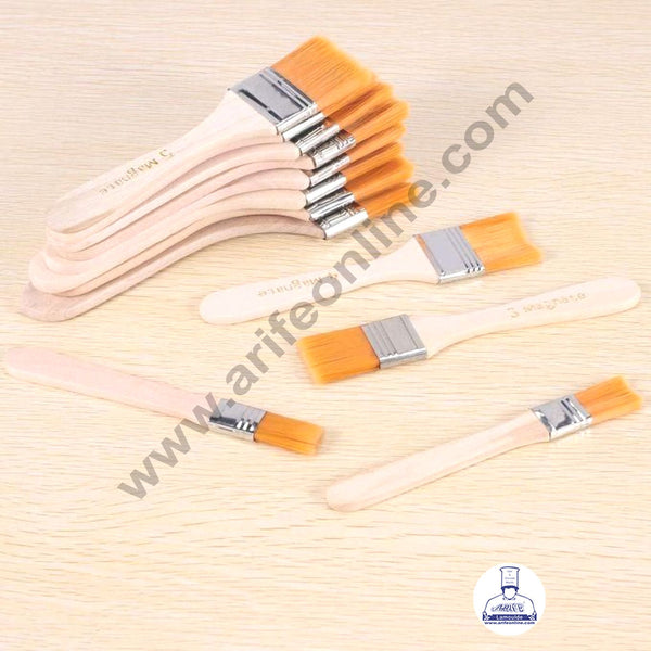 CAKE DECOR™ 4 Pieces Wooden Brush Set Flat Pastry Brush Set (SB-37-9)