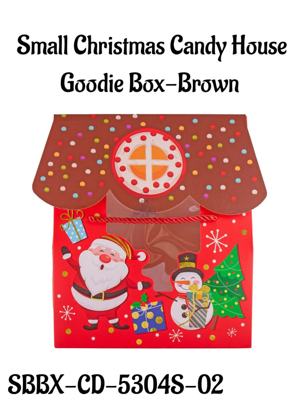 Small Christmas Candy House Goodie Box-Brown | 19 x 9 x 23 cm | 1 Piece - CAKE DECOR™