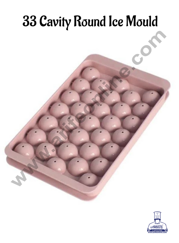 CAKE DECOR™ 33 Cavity Plastic Round Ice Mould | Jelly Moulds | Chocolate Mould