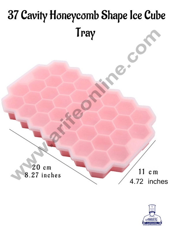 CAKE DECOR™37 Cavity Plastic Honeycomb Shape Ice Cube Tray