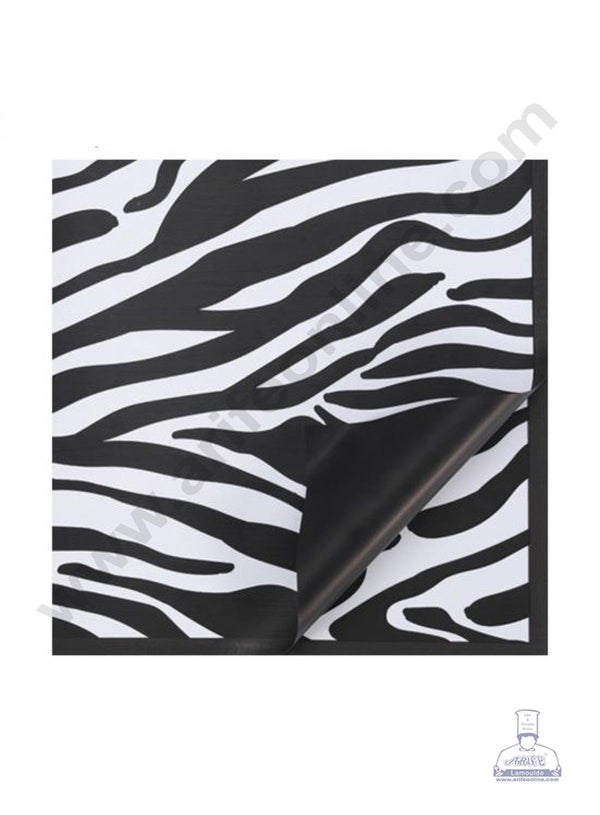 Premium Black Zebra Print Korean Wrapping Sheet | Premium Flower Wrapper - CAKE DECOR™