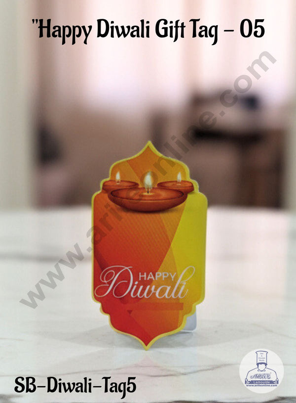 Cake Decor™ "Happy Diwali" Gift Tag 05 | Paper Gift Tags (10pc Pack) | SB-Diwali-Tag5