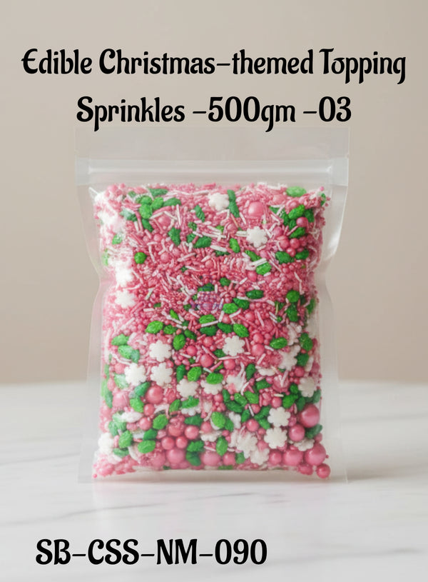 CAKE DECOR™ Edible Christmas-themed Topping Sprinkles - 500gm - 03