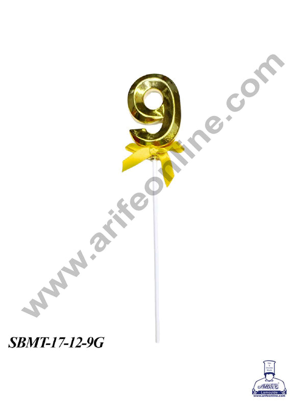 CAKE DECOR™ Plastic 3D Style 9 Number Cake Topper - 1 Piece
