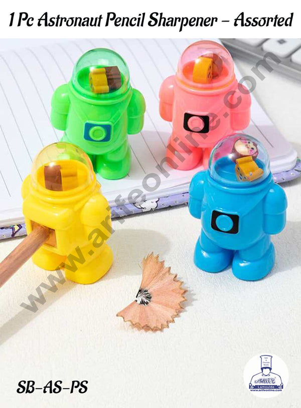 CAKE DECOR™ 1 Pc Astronaut Pencil Sharpener - Assorted | Return Gifts - 1 Piece