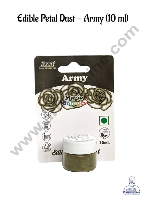 Magic Colours™ Edible Petal Dust - Army  (10 ml)