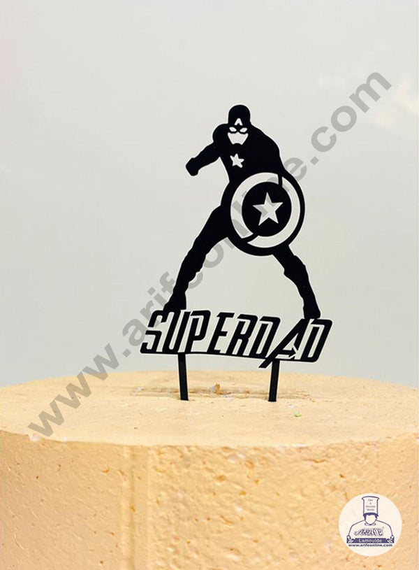 CAKE DECOR™ Black Acrylic Avenger Theme Cake Topper And Dessert Decoration ( SBMT-1218)