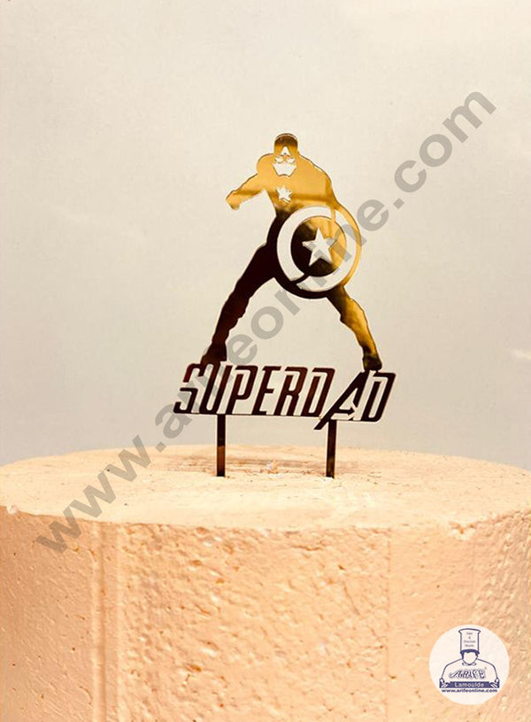 CAKE DECOR™ Golden Acrylic Avenger Theme Cake Topper And Dessert Decoration ( SBMT-1217)