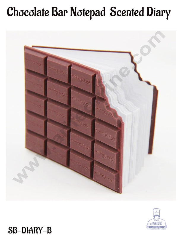 CAKE DECOR™ Chocolate Bar Notepad Scented Diary |Memo Pad | Creative and Portable Chocolate Bar Teacher Notepad - 1 Piece