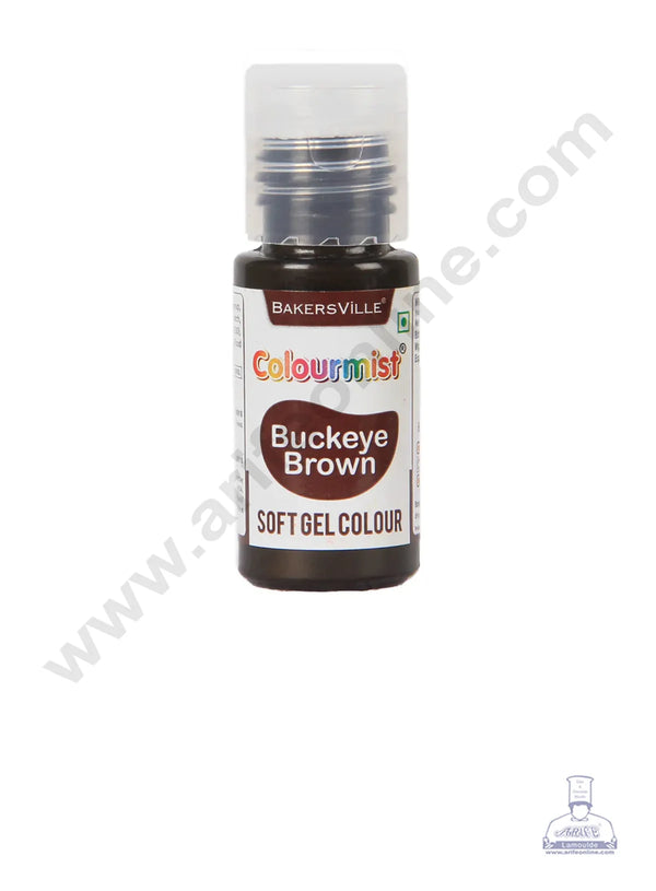 Colourmist Soft Gel Paste Food Color Buckeye Brown 20g | Edible Gel Colour For Fondant