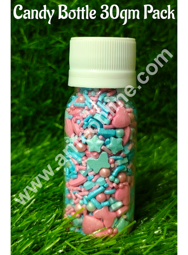 CAKE DECOR™ Sugar Candy -  Pink Heart And Blue Butterfly Mashup Sprinkles and Candy- 30 gm