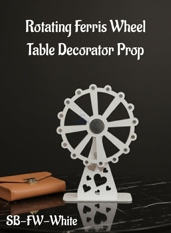 CAKE DECOR™ Rotating Ferris Wheel Table Decorator Prop |SB-FW-White|1 Piece|