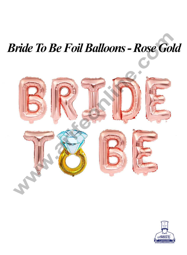 CAKE DECOR™ Rose Gold Bride To Be Foil Balloons | Party Decoration | Wedding Decoration