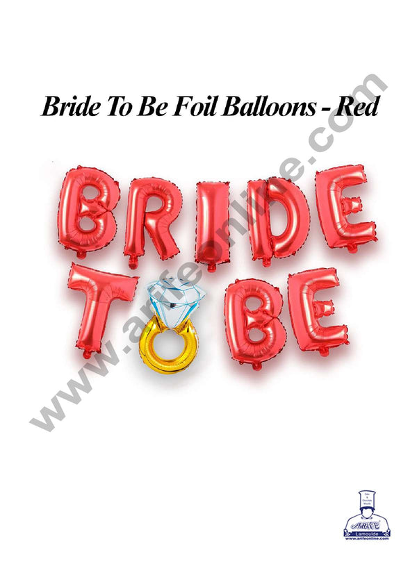 CAKE DECOR™ Red Bride To Be Foil Balloons | Party Decoration | Wedding Decoration