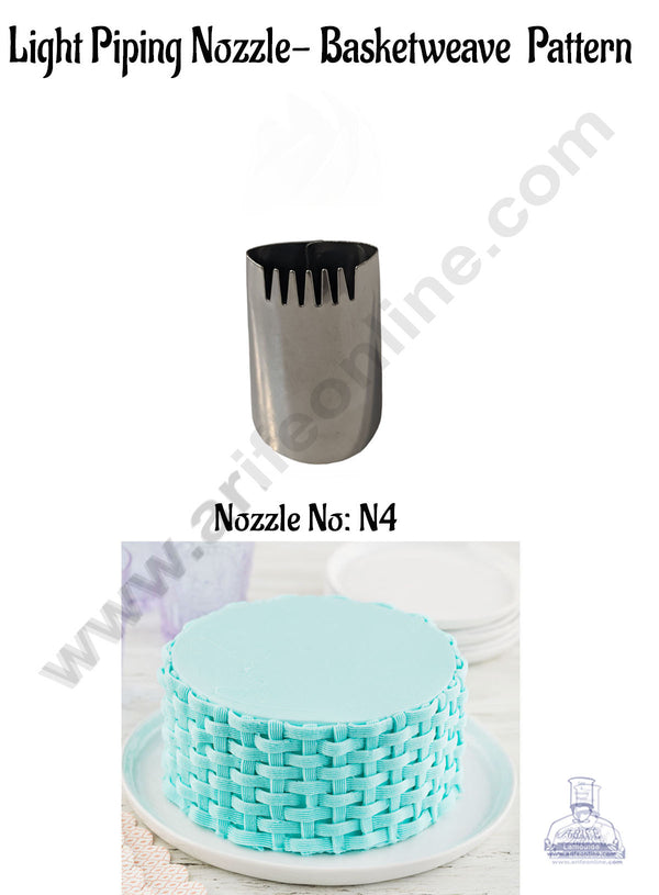 CAKE DECOR™  Light Piping Nozzle No. N4- Basketwave Pattern