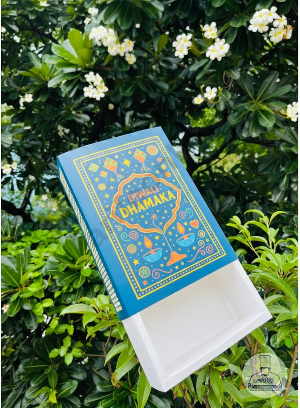 Diwali Match Box Design Slider Box - Blue 2