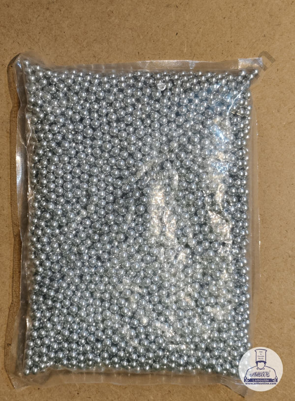 CAKE DECOR™ Balls Sugar Candy Silver - 3 - 1 Kg Pack