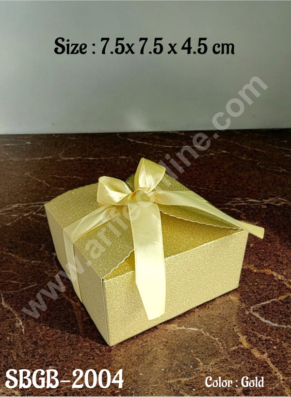 CAKE DECOR™ Goodie Bag For Hampers | Chocolate Box Hamper Box 10 Pcs Pack - Gold SBGB-2004-G