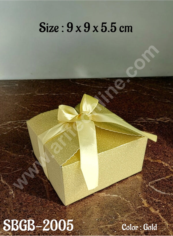 CAKE DECOR™ Goodie Bag For Hampers | Chocolate Box Hamper Box 10 Pcs Pack - Gold SBGB-2005-G