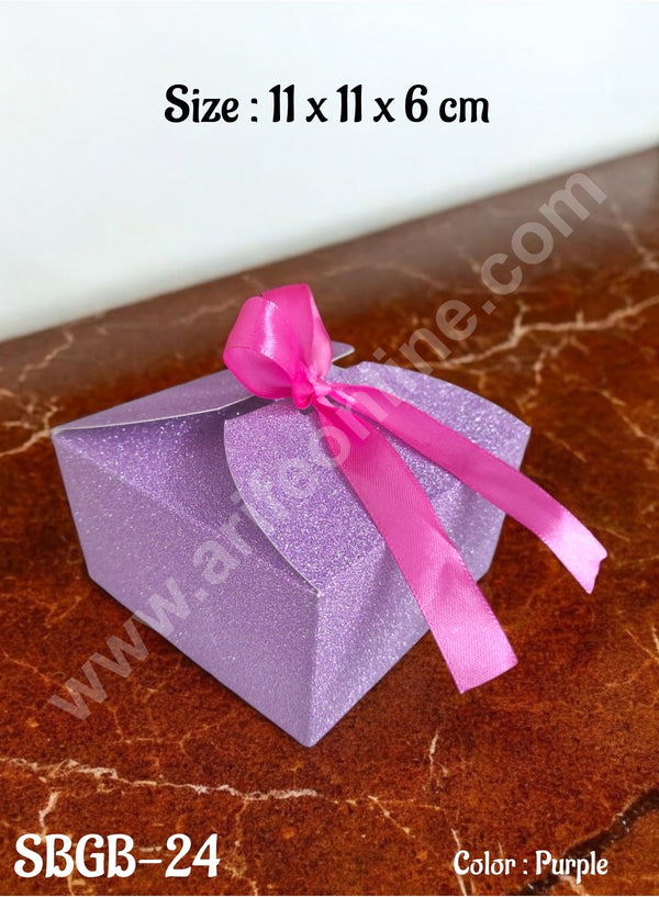 CAKE DECOR™ Goodie Bag For Hampers | Chocolate Box Hamper Box 10 Pcs Pack - Purple SBGB-24-Pr