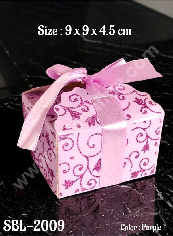 CAKE DECOR™ Goodie Bag For Hampers | Chocolate Box Hamper Box 10 Pcs Pack - Purple SBL-2009-Pr