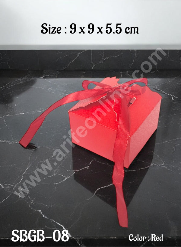 CAKE DECOR™ Goodie Bag For Hampers | Chocolate Box Hamper Box 10 Pcs Pack - Red SBGB-08-R