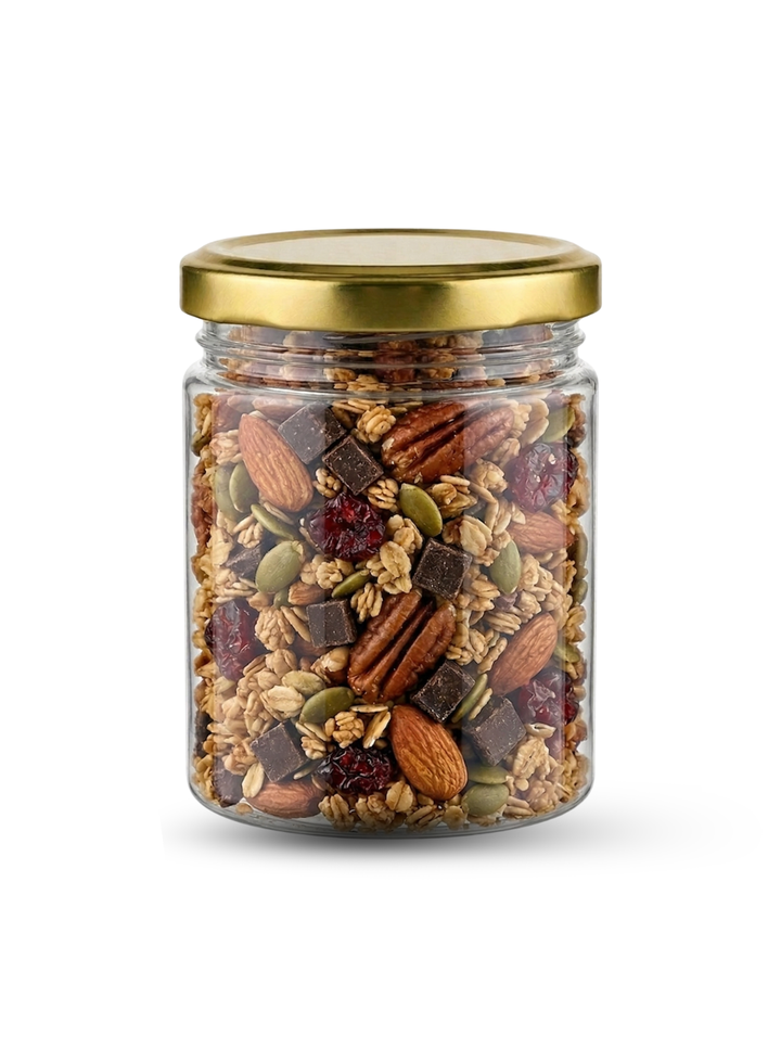 CAKE DECOR™ 1 Piece Plastic Transparent Cookies Jar With Golden Cap ...