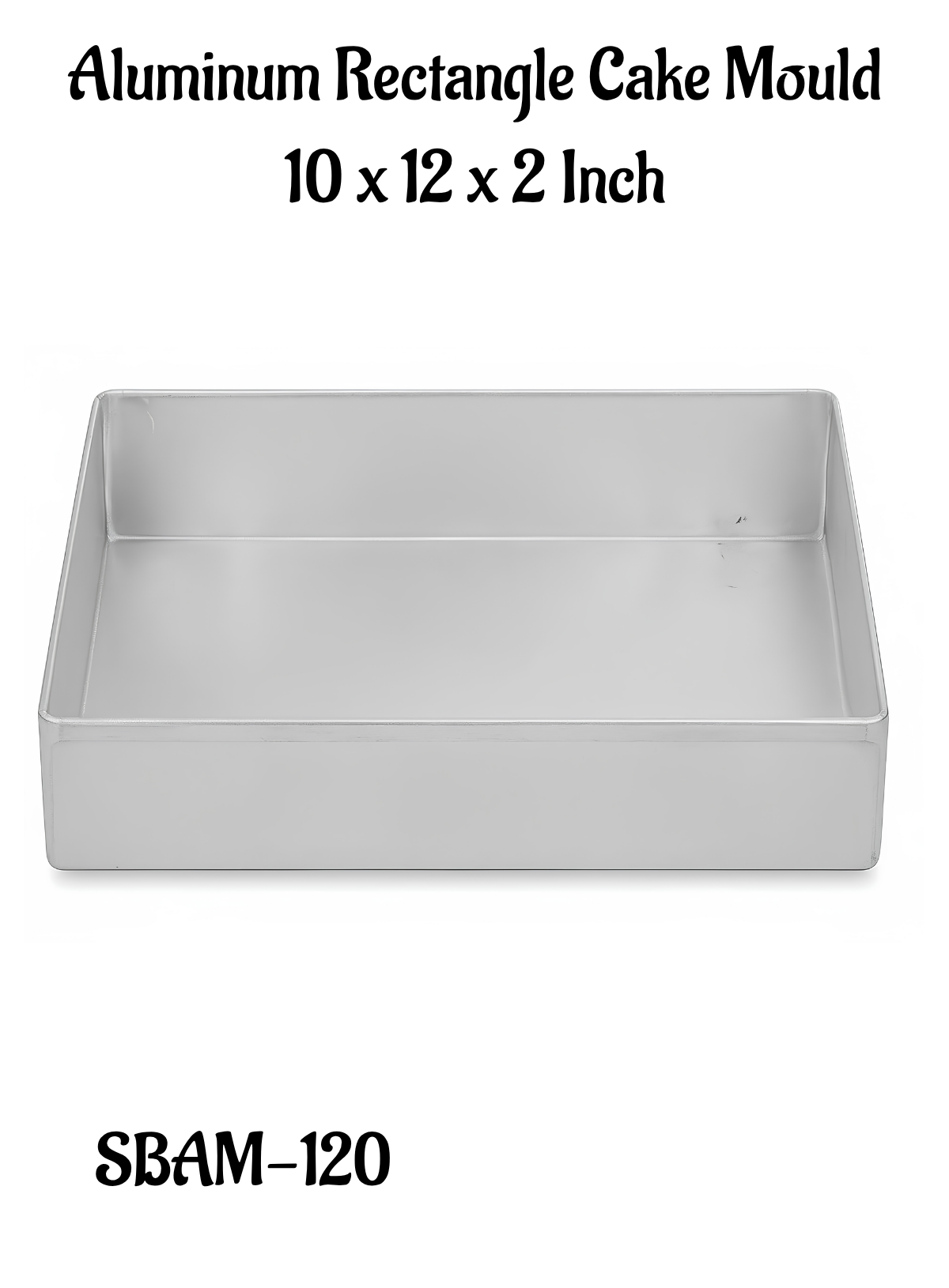 Rectangular Cake Mould Home Cake Decor Aluminum Rectangle Cake Mould - 10 x 12 x 2 Inch