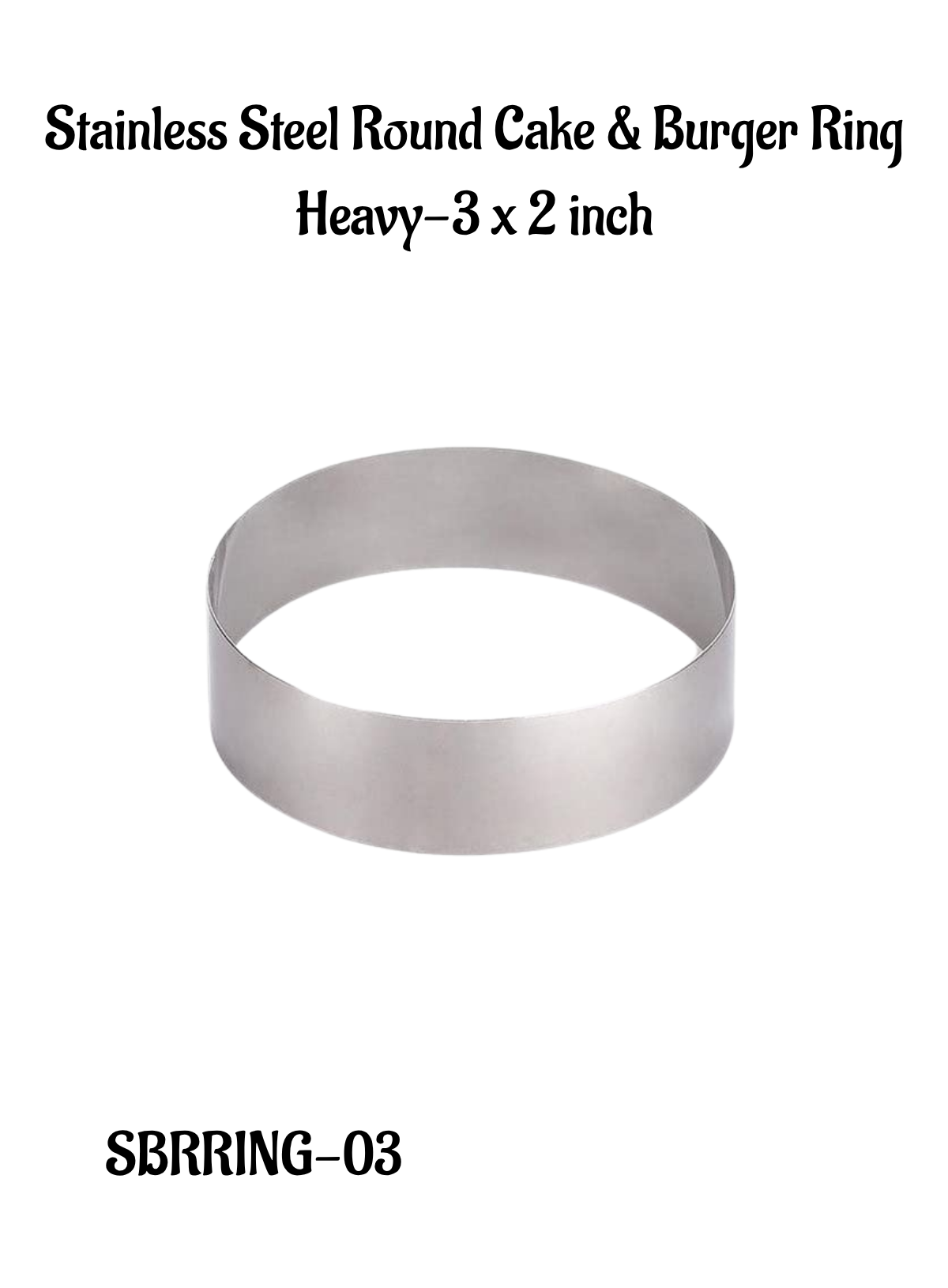Home Cake Decor Round Cake Ring and Burger Ring Stainless Steel Heavy ...
