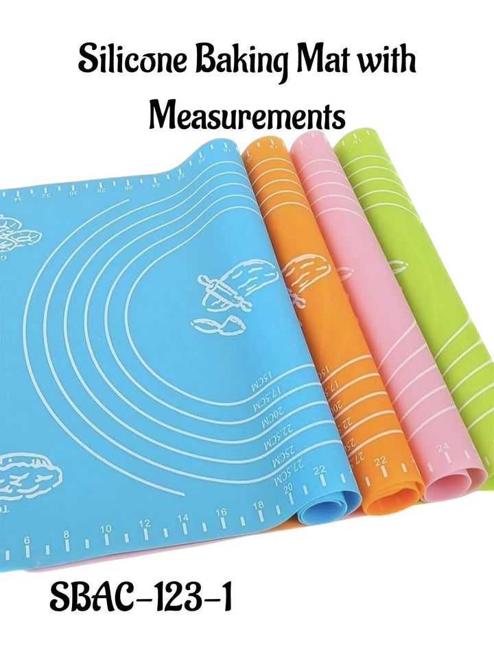 Cake Decor Silicone Baking Mat with Measurements Non-Stick Pastry Mat ...