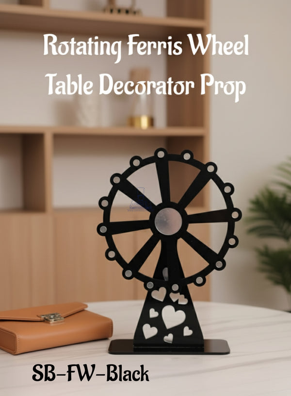 CAKE DECOR™ Rotating Ferris Wheel Table Decorator Prop |SB-FW-Black|1 Piece|