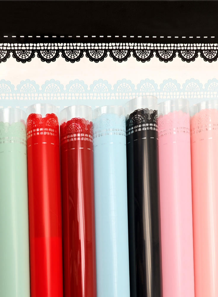 Home Classic Laced Border Korean Wrapping Sheet | Premium Flower ...